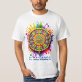 EL SALVADOR FORMA INDIGENA ART POP Tシャツ (正面)