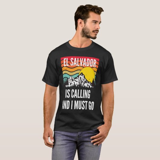 El Salvador Is Calling And I Must Go, Wavy Sunset  Tシャツ (正面フル)
