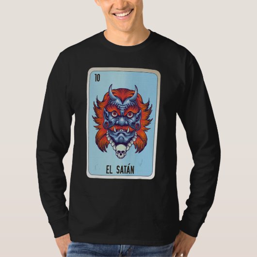 El Satan Mexican Slang Lottery Bingo Cards Tシャツ (正面)
