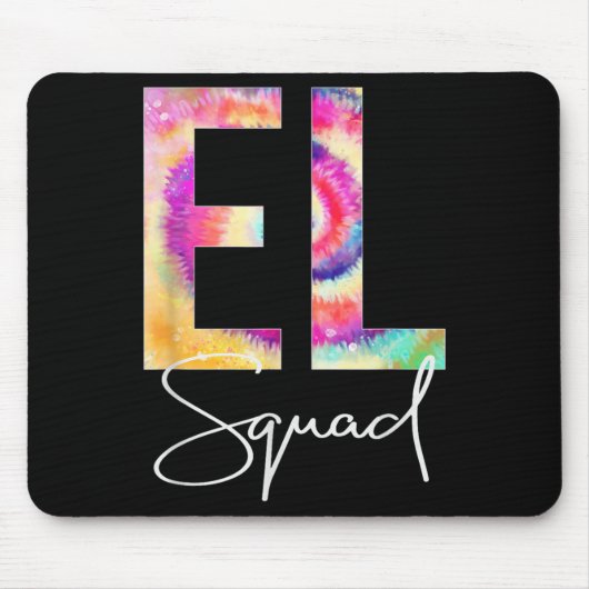 El Squad Tie Dye Back To School Women Appreciation マウスパッド (正面)