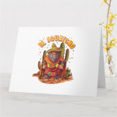 El Squatcho Bigfoot with Maraca, Sombrero and Ponc カード (黄色い花)