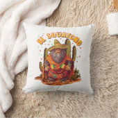 El Squatcho Bigfoot with Maraca, Sombrero and Ponc クッション (ブランケット)