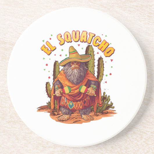 El Squatcho Bigfoot with Maraca, Sombrero and Ponc コースター (正面)