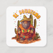 El Squatcho Bigfoot with Maraca, Sombrero and Ponc スクエア名刺 (正面)