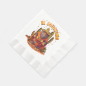 El Squatcho Bigfoot with Maraca, Sombrero and Ponc 縁ありランチョンナプキン (角)