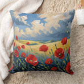 El susuro del viento en las amapolas クッション (ブランケット)