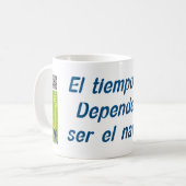 El tiempo vuela. Depende de ti ser el navegante. コーヒーマグカップ (正面左)