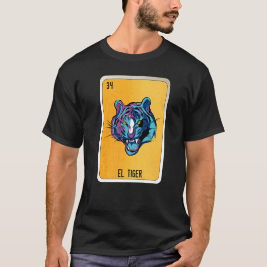 El Tiger Mexican Slang Lottery Bingo Cards Tシャツ (正面)