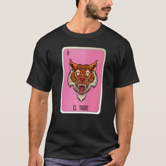 El Tigre Mexican Lottery Mexico Loteria Cards Tシャツ (正面)