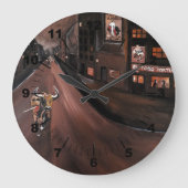 El Toro Torturado Painting by Alfred Fox ラージ壁時計 (正面)