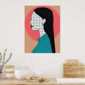 Ela de perfil  - camadas ポスター (キッチン)