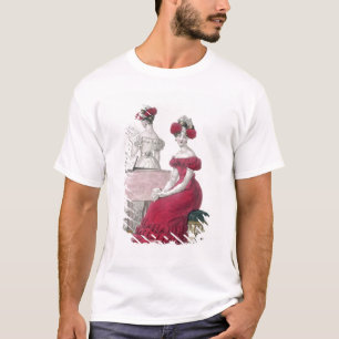 Elaboのクレープのイブニング・ドレスの若い女性 Tシャツ
