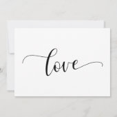 elaborate script eucalyptus postponed wedding car 招待状 (裏面)