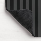 Elagnat Black & Smoky Black垂直ストライプ マウスパッド (コーナー)