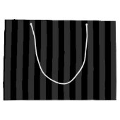 Elagnat Black & Smoky Black垂直ストライプ ラージペーパーバッグ (裏面)