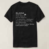 Elaina名Elaina定義Elaina女性名E Tシャツ (デザイン正面)