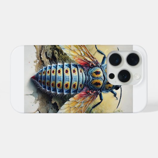 Elaphropus beetle 240924IREF210 - Watercolor iPhoneケース (裏面横)