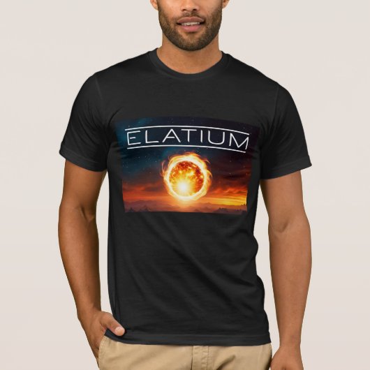 ElatiumバンドファイヤーボールTシャ男性へツ Tシャツ (正面)
