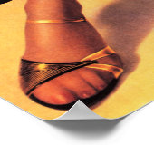 ELBEOウィメンズホシエリーストッキングパンティホースレトロAd ポスター (角)