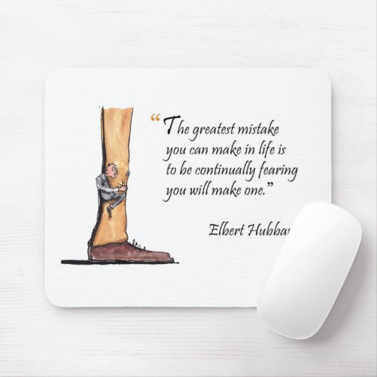 Elbert Hubbardやる気を起こさせるによる試験引用文- マウスパッド (マウス)