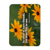 Elbert Hubbard感動的引用文"Friends"フレキシ マグネット (縦)