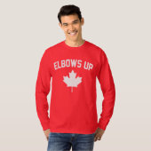 Elbows Upカナダ – カナ誇りを持ったディアン Tシャツ (正面フル)