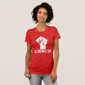 Elbows Upカナダ – カナ誇りを持ったディアン Tシャツ (正面フル)