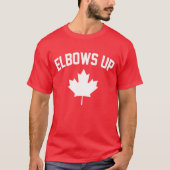 Elbows Upカナダ – カナ誇りを持ったディアン Tシャツ (正面)