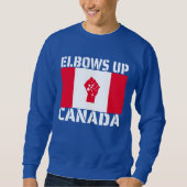 Elbows Up Canada – カナディアン誇りを持った州 スウェットシャツ (正面)