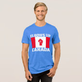 Elbows Up Canada – カナディアン誇りを持った州 トライブレンドＴシャツ (正面全面)