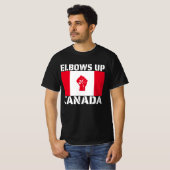 Elbows Up Canada – カナディアン誇りを持った州 Tシャツ (正面フル)