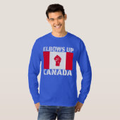 Elbows Up Canada – カナディアン誇りを持った州 Tシャツ (正面フル)