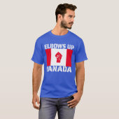 Elbows Up Canada – カナディアン誇りを持った州 Tシャツ (正面フル)