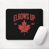 Elbows Up Canada Est 1867強くて自由なCa 誇りを持った マウスパッド (マウス)