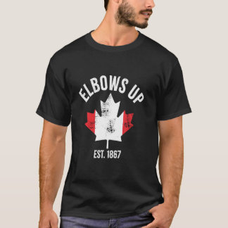 Elbows Up Canada Est 1867 Strong Canada Tシャツ