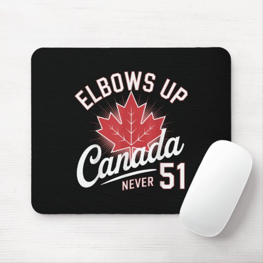 Elbows Up Canada Never 51 Canada Flag マウスパッド (マウス)