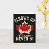 Elbows Up Canada Never 51 Canada Flag Stand Stand  カード (黄色い花)