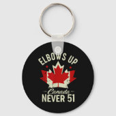 Elbows Up Canada Never 51 Canada Flag Stand Stand  キーホルダー (正面)