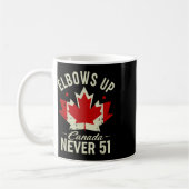 Elbows Up Canada Never 51 Canada Flag Stand Stand  コーヒーマグカップ (左)