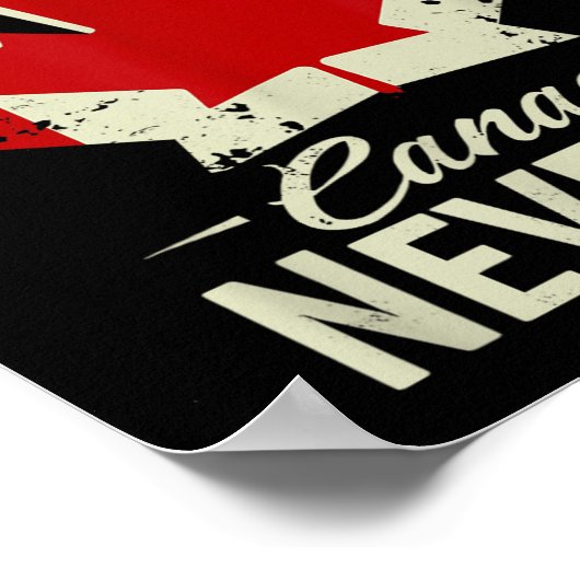 Elbows Up Canada Never 51 Canada Flag Stand Stand  ポスター (角)