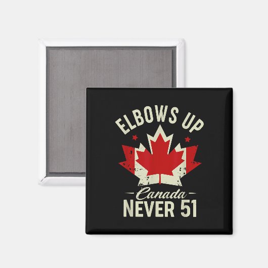Elbows Up Canada Never 51 Canada Flag Stand Stand  マグネット (正面/裏面)