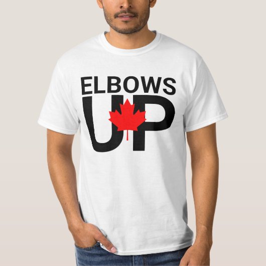 Elbows Up Canada Never 51stシャツ、アンチ – トランプCD Tシャツ (正面)
