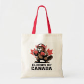 Elbows Up Canada | Quirky Canadian Pride Gift トートバッグ (正面)