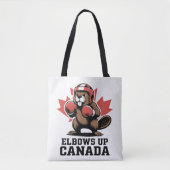 Elbows Up Canada | Quirky Canadian Pride Gift トートバッグ (正面)