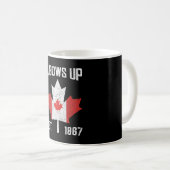 Elbows Up Canada True North Strong Canadian 誇りを持った コーヒーマグカップ (正面右)