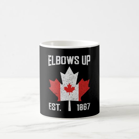 Elbows Up Canada True North Strong Canadian 誇りを持った コーヒーマグカップ (中央)