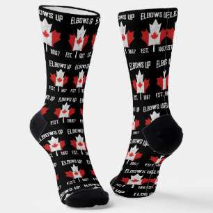 Elbows Up Canada True North Strong Canadian 誇りを持った ソックス
