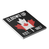 Elbows Up Canada True North Strong Canadian 誇りを持った ノートパッド (アングル)
