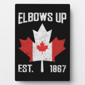 Elbows Up Canada True North Strong Canadian 誇りを持った フォトプラーク (正面)