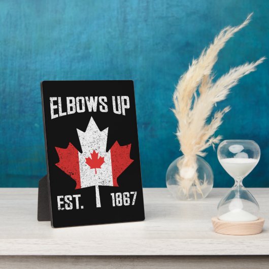 Elbows Up Canada True North Strong Canadian 誇りを持った フォトプラーク (側面)